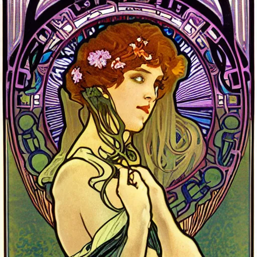 Image similar to Sticker of a ecosystem in a bottle , elegant art nouveau style, Alphonse Mucha, james gurney