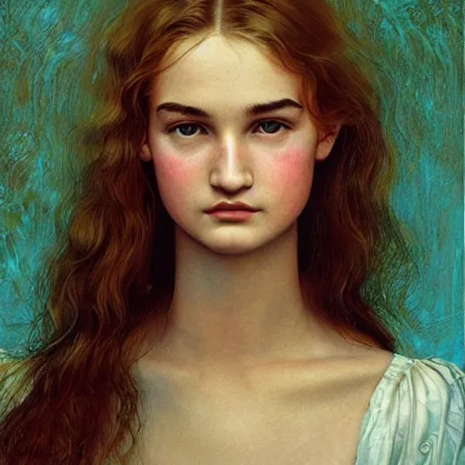 Prompt: a pretty young bird, resembling 1 4 - year old lily james, art by james c. christensen