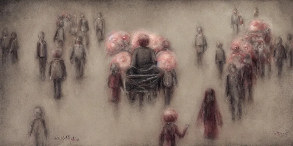 Image similar to Funeral procession by Nicoletta Ceccoli