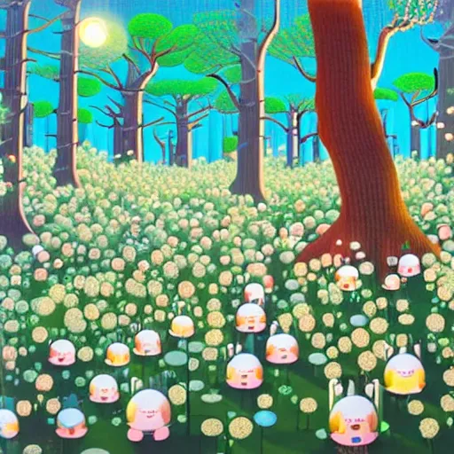 Image similar to forest in the morning light, by Chiho Aoshima, hyper detailed