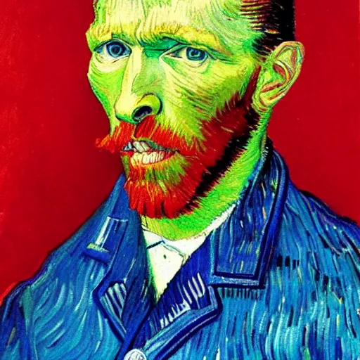 Prompt: HD painting of vincent van gogh self portrait, but instead of Van Gogh it is Xavi Hernandez