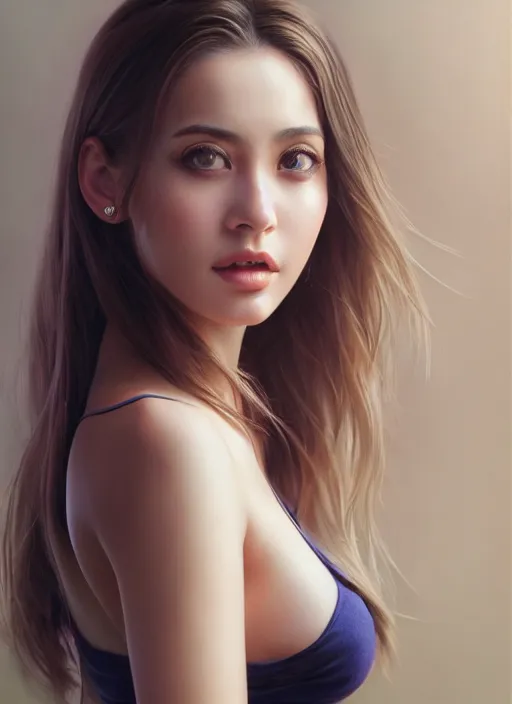 Image similar to photo of a gorgeous young woman in the style of stefan kostic, realistic, professionally, instagram photo, half body shot, sharp focus, 8 k high definition, insanely detailed, intricate, elegant, art by stanley lau and artgerm