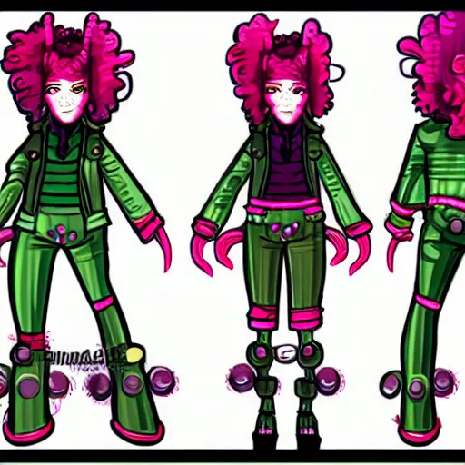 Prompt: candypunk character design