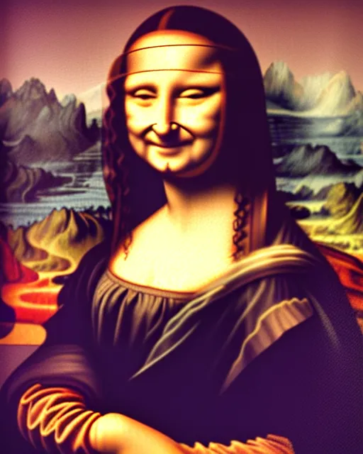 Prompt: paul chuckle as the mona lisa