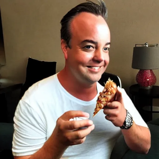 Prompt: jason calacanis eating a red pill in miami