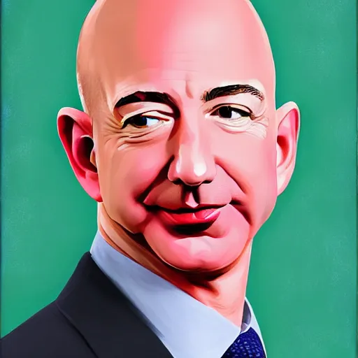 Prompt: portrait of jeff bezos by adams arthur