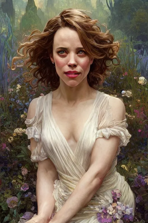 Image similar to Rachel McAdams portrait, fantasy, elegant, intricate, by Stanley Artgerm Lau, greg rutkowski, thomas kindkade, alphonse mucha, loish, norman Rockwell