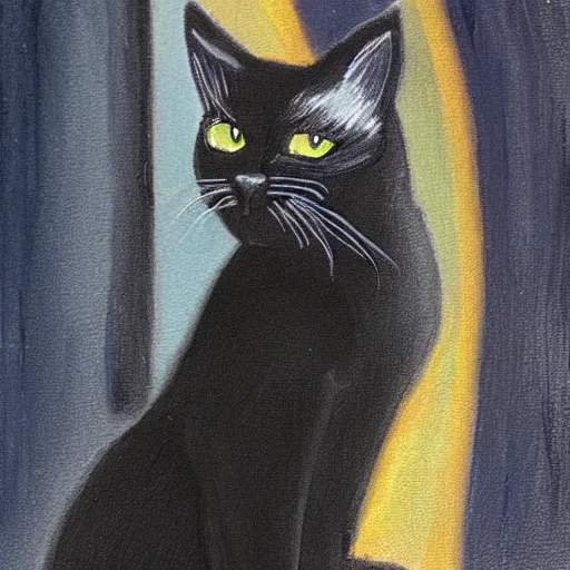 Prompt: black cat by carla grace