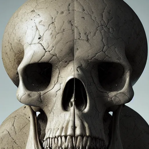 Image similar to portrait_of_a_melting_skull._intricate_abstract._intricate_artwork._by_Tooth_Wu_wlop_beeple_dan_mumford._octane_render_trending_on_artstat