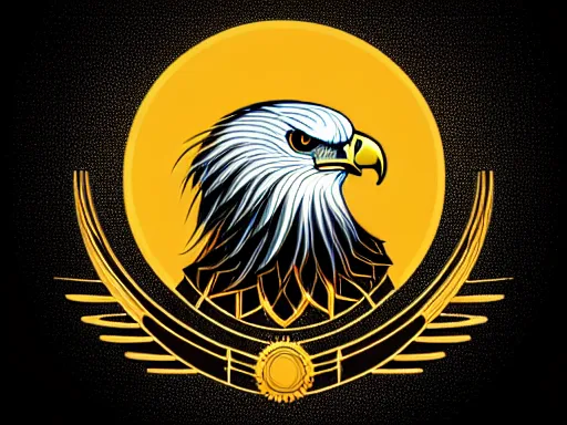 Image similar to Portrait of eagle, steampunk, gold, colorful, illustration, highly detailed, simple, smooth and clean vector curves, no jagged lines, vector art , smooth