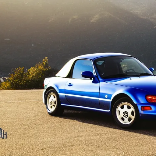 Image similar to two 1 9 9 3 mazda miatas kissing