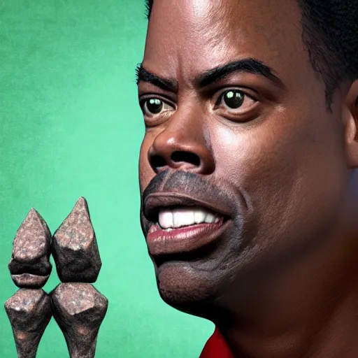 Image similar to chris rock as a rock, featured on artstation