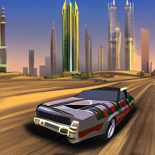 Image similar to gta : dubai, by lerapi