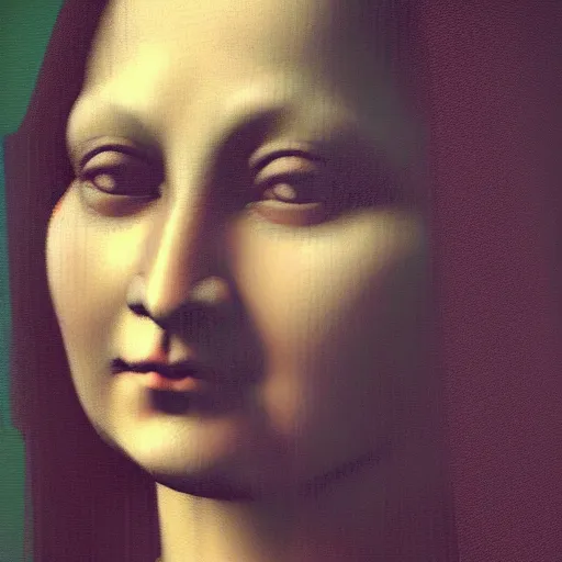 Image similar to an nepali woman in the style of mona lisa by leonardo da vinc, octane render