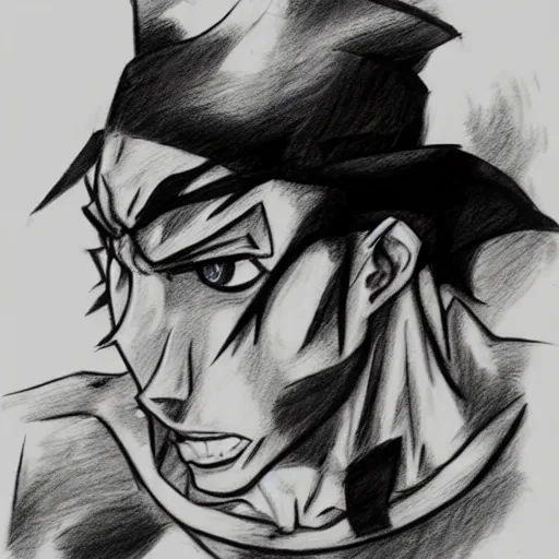 Image similar to Iggy from jojos bizarre adventure, pencil sketch, ugly, jjba, jojo,