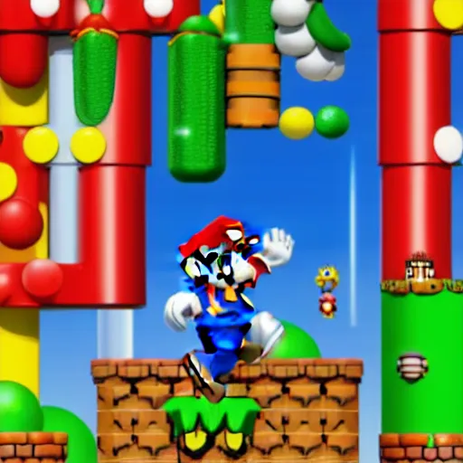 Image similar to super mario crazy