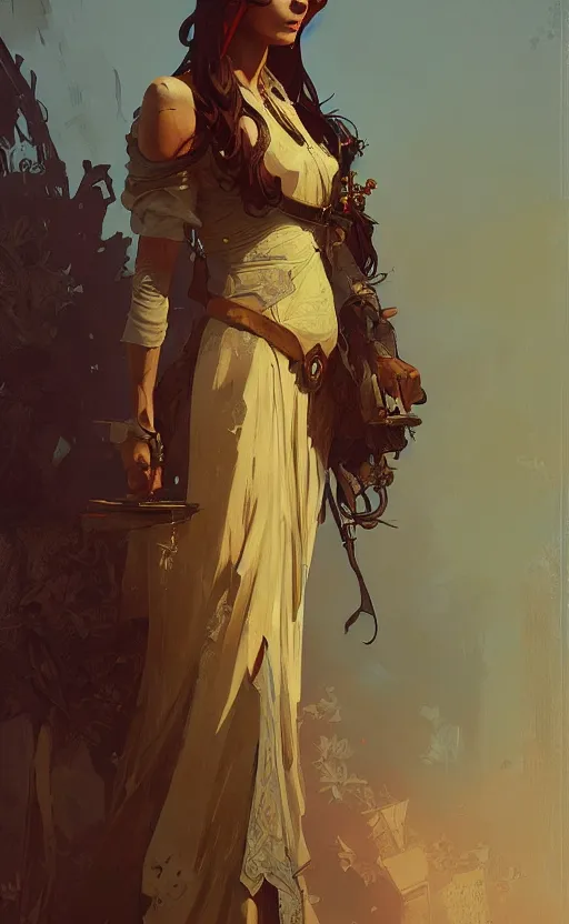 Prompt: a personification of the country lebanon, highly detailed, digital painting, artstation, concept art, sharp focus, illustration, art by greg rutkowski and alphonse mucha