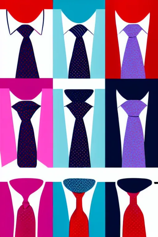 Prompt: men's using tie shirt style, pop art image