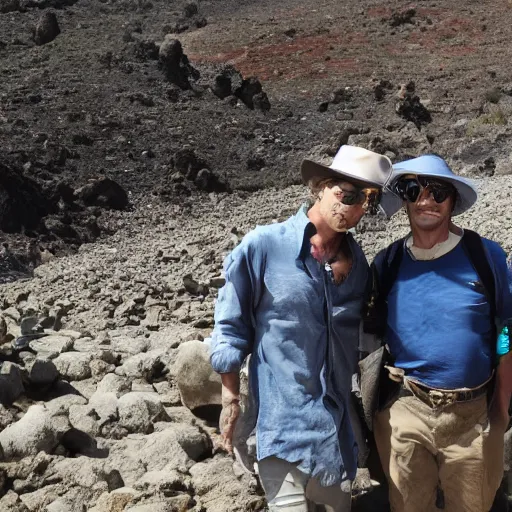 Image similar to johnny depp visiting the Teide in Tenerife