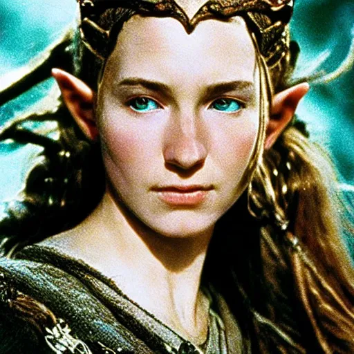 Prompt: head and shoulders portrait 7 0 mm photo from “ lord of the rings ” of a beautiful female elf sorceress, photo by philip - daniel ducasse and yasuhiro wakabayashi and jody rogac and roger deakins