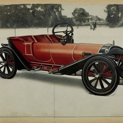 Image similar to a Photorealistic hyperrealistic car from 1920