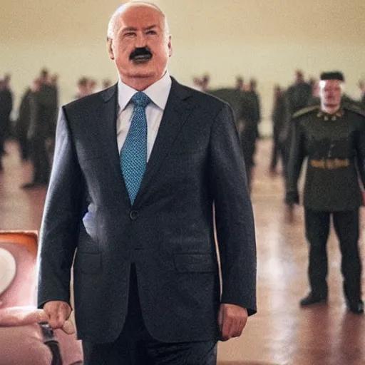 Image similar to Alexander Lukashenko in Avengers: The Kang Dynasty, cinematic still