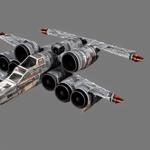 Image similar to x wing, detailed 4 k render