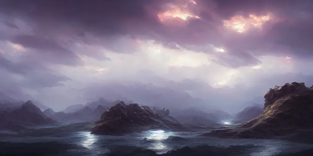 Image similar to a storm, highly detailed oil painting, Jessica Rossier, Studio Ghibli, digital art, octane render, beautiful composition, trending on artstation, masterpiece