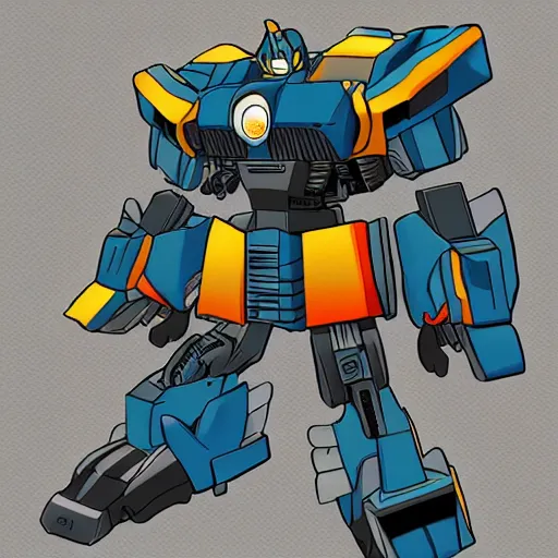 Image similar to trasformers autobot digital art anime