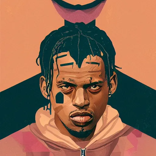 Prompt: Travis Scott Painting by Sachin Teng, asymmetrical, Organic Painting , Matte Painting, geometric shapes, hard edges, graffiti, street art,:2 by Sachin Teng:4