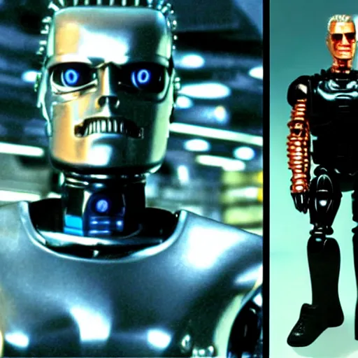 Image similar to the terminator t - 1 0 0 0 versus robocop.