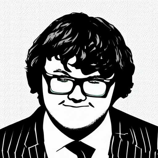 Image similar to clark duke vector, svg sticker art