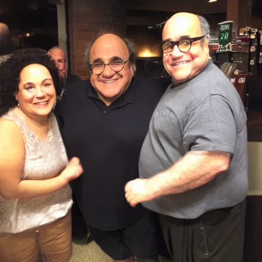 Image similar to Meeting DANNY DEVITO in the backrooms of Starbucks