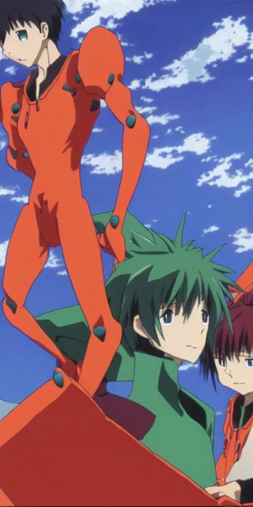 Image similar to anime still of evangelion, quetzalcoatl