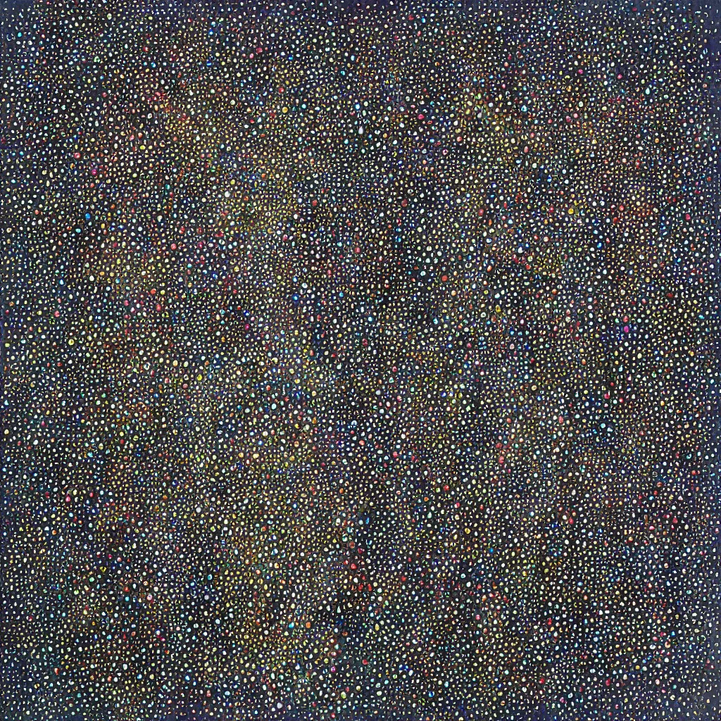 Image similar to camo made of out teeth, smiling, abstract, maya bloch artwork, do hoang tuong artwork, cryptic, dots, stipple, lines, splotch, concrete, color tearing, uranium, neon, pitch bending, faceless people, dark, ominous, eerie, minimal, points, technical, painting