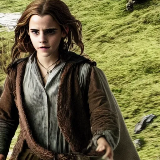 Image similar to emma watson as a hobbit