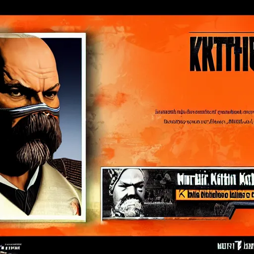 Image similar to lenin in mortal kombat mk 1 1 video game splash screen concept art very very detailed