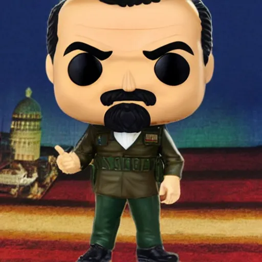 Image similar to saddam hussein funko pop,, high quality, high resolution