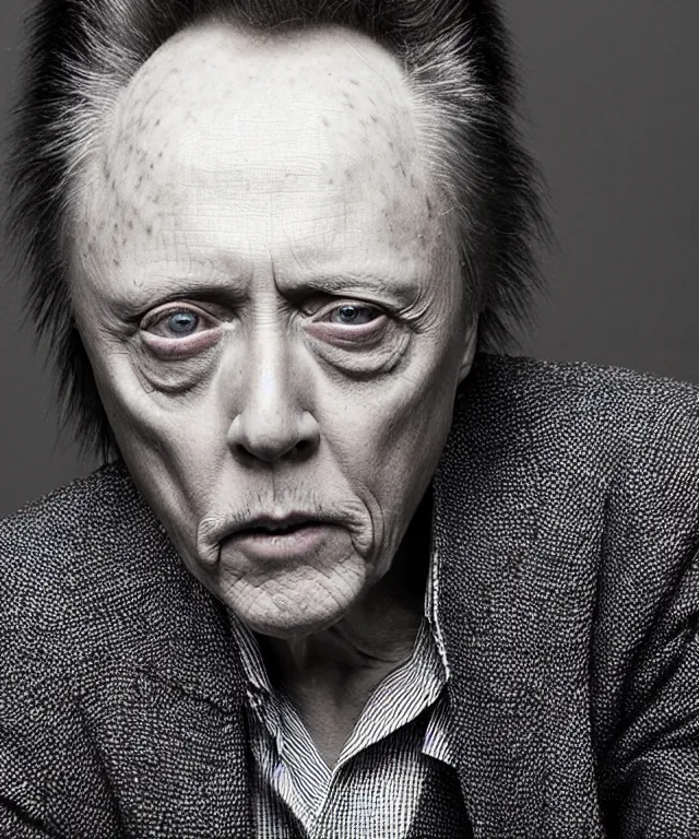 Image similar to photograph of christopher walken, by carrie mae weems, intense, bold, exaggerated, ultra sharp, extra details, ultra high quality, trending on pinteresst