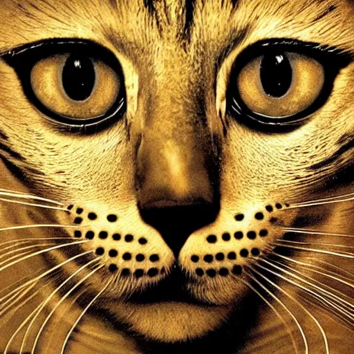 Prompt: cat faces separated by salvador dali