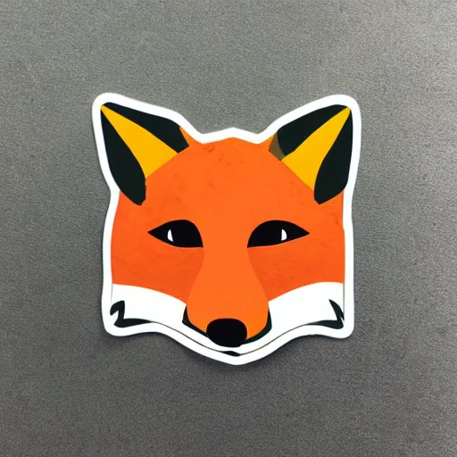 Image similar to a sticker of a fox