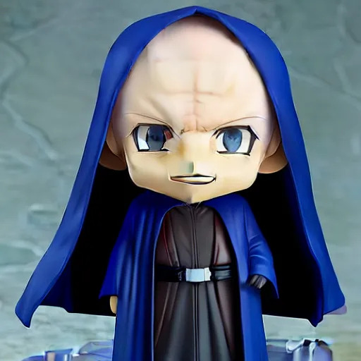 Image similar to nendoroid hooded emperor palpatine sidious from star wars, detailed, custom