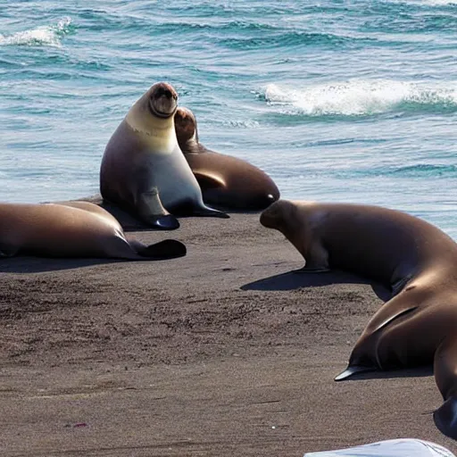 Image similar to “ Extremely obese sea lions”