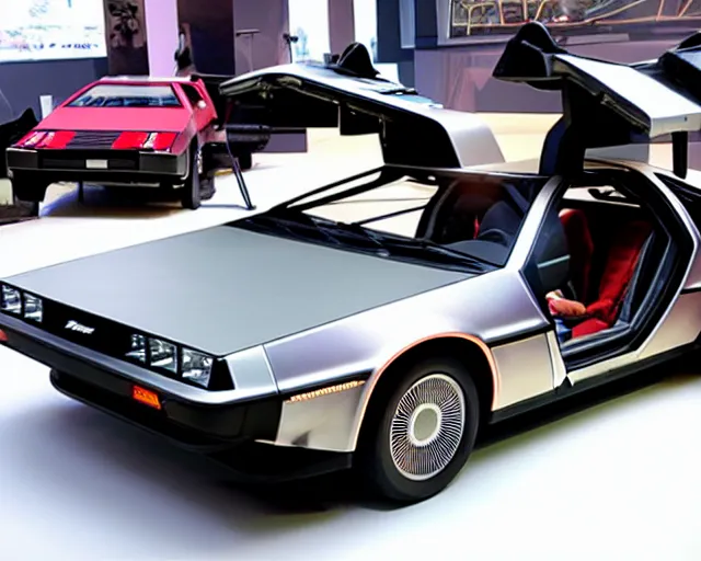 Image similar to new prototype delorean, dslr