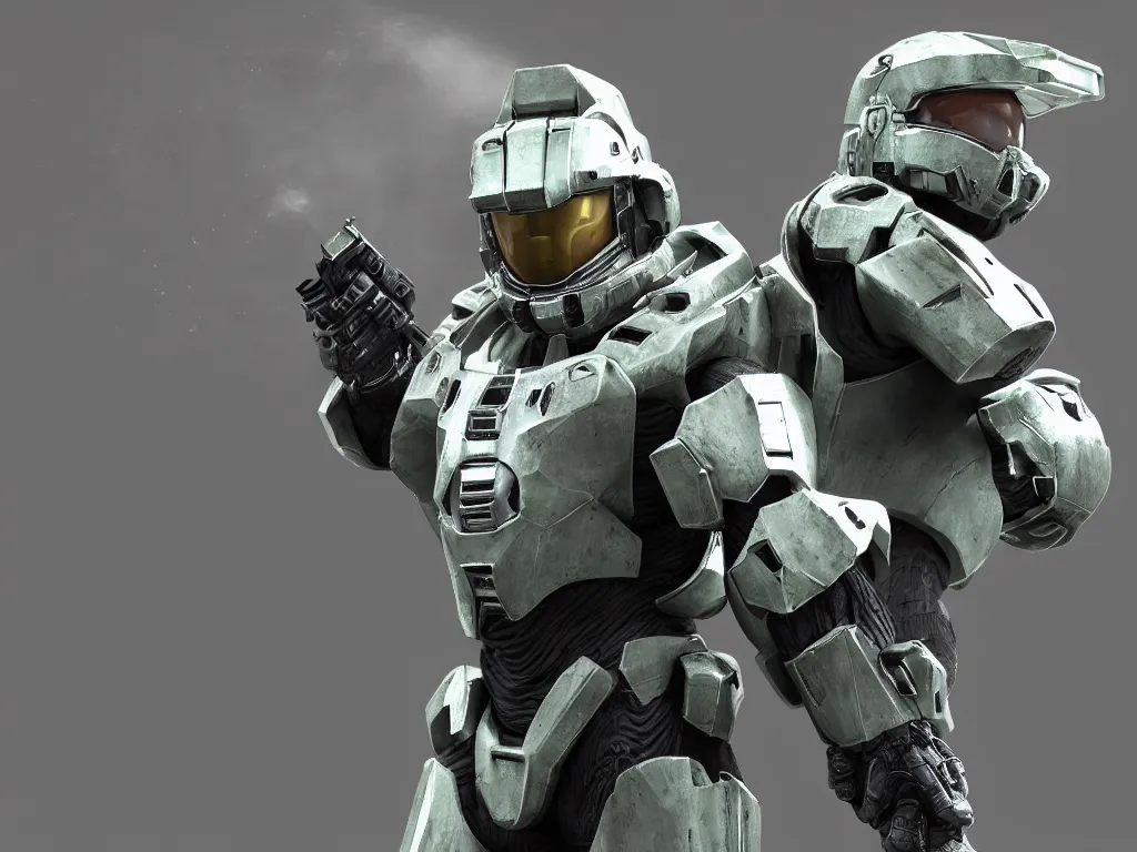 Master Chief With A Chef Hat On His Head Studio Stable Diffusion 