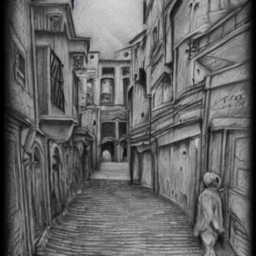 Prompt: Diyarbakir, detailed charcoal sketch, realistic, incredibly detailed