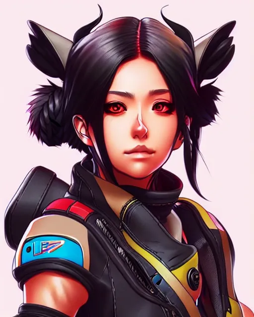 Image similar to Loba from Apex Legends as an anime character digital illustration portrait design by Ross Tran, artgerm detailed, soft lighting