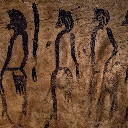 slender man cave paintings