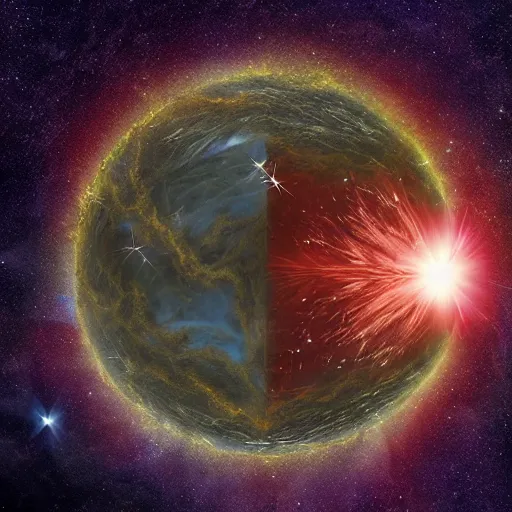 Prompt: star crashing into earth