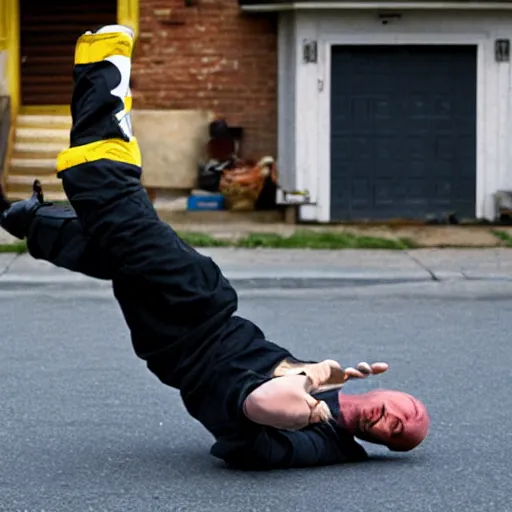 Image similar to Jesse Pinkman breakdancing